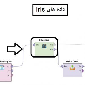 پروژه خوشه بندی داده های iris با الگوریتم خوشه بندی X-MEANS در رپیدماینر